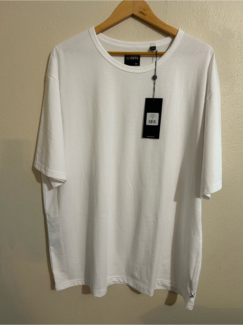 Cuts Overtime Tee Men’s White Crewneck T-Shirt Size XXL